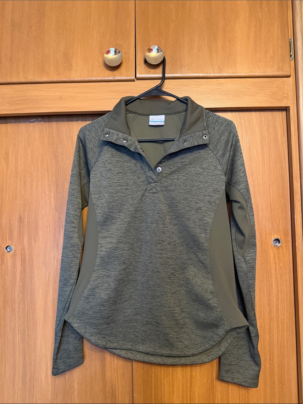 Columbia Olive Green Quarter-Snap Performance Pullover